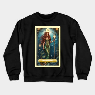 The Hermit Tarot Card from The Mermaid Deck. Crewneck Sweatshirt